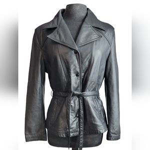 Women's Wilsons Belted leather jacket